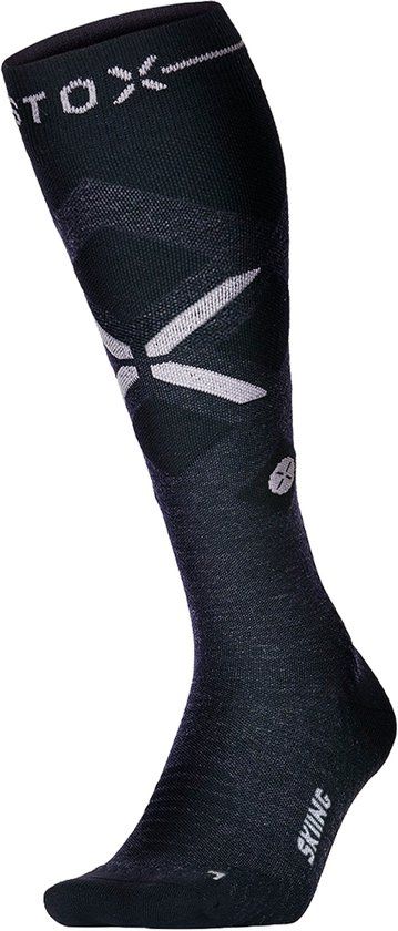 STOX Energy Socks Skisokken Dames - Compressiekousen - Merino Wol Sokken Navy Wit - Ski & Snowboard Compressie Sokken - Maat S: 36-38 - 1 Paar