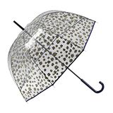 Gotta Parapluie cloche femme transparant - résistant au vent Fleurs grise paraplu, 91 cm, grijs (gris)