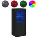 VidaXL Dressoir met LED-verlichting, zwart, 41x37x100 cm