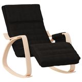 VidaXL Fauteuil tissu noir