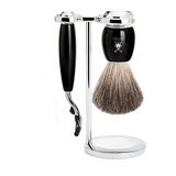 MÜHLE - scheerset - VIVO serie - dashaar - compatibel met Gillette® Mach3® - edelhars zwart