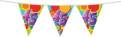 Haza Vlaggetjes - 45 jaar - Verjaardag - Plastic - 10 meter