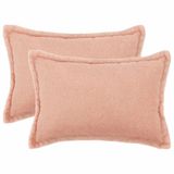 vidaXL - Kussensloop - 2 stuks - Roze - 50 x 80 cm - Katoensatijn