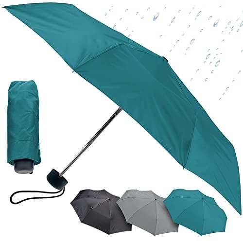 Lewis N. Clark 412TEA Draagbare Mini Reisparaplu - Groenblauw