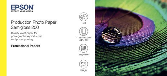 Epson Production Photo Paper Semigloss 200 44" x 30m
