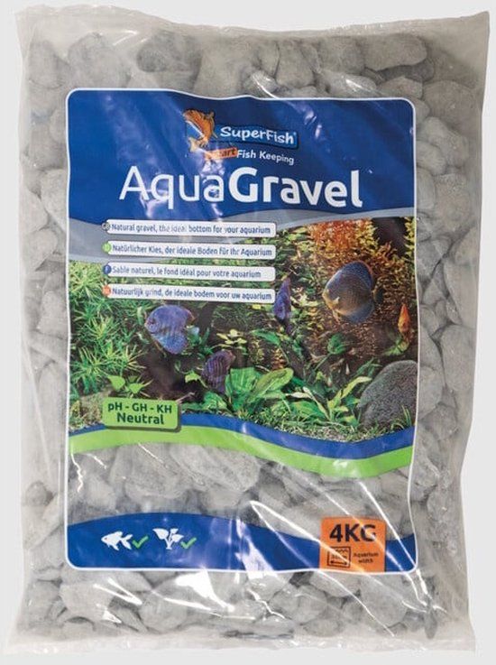 SuperFish Aqua pebble zwart 30-50 mm | 4 kg aquariumkeien