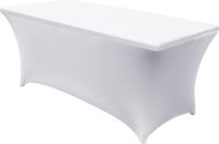 Green GroenBlauw - Flexibel tafelkleed cateringtafelhoes wit - 180x75x75cm, spandex, GB371