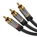 KabelDirekt – Cinch/RCA AV kabel – 2m | Coax-kabel, RCA-stekker/stekker, stereo-audio en composiet-video, voor versterker/HiFi en home cinema/Blu-ray/ontvanger