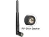 DeLOCK 88461 Omnidirectionele antenne RP-SMA 3 dBi Zwart