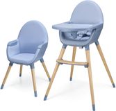Kinderkraft FINI 2 Kinderstoel - 2-in-1 - Eco-lederen bekleding - Blauw