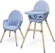 Kinderkraft FINI 2 Kinderstoel - 2-in-1 - Eco-lederen bekleding - Blauw