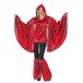 Widmann 10270 Draak, shirt met vleugels en capuchon, slagwarmers, voor dames, dier, carnaval, themafeest, meerkleurig, S/M