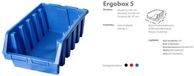 Patrol Ergobox 5 - Bac de rangement d'atelier - Bleu - Empilable - Résistant aux produits chimiques