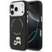 Karl Lagerfeld Étui en cuir K&C Pins MagSafe pour iPhone 17 Pro Max - Noir