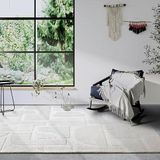 Villeroy & Boch Wollen tapijt Alexis, natuurlijk woonkamertapijt, handgeweven en natuurlijk, boho-tapijt voor woonkamer, slaapkamer, eetkamer, hal, keuken, crème, 80 x 150 cm