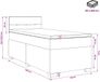 vidaXL Boxspringbed met matras met hoofdeinde Blauw 80 x 200 cm Stof