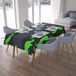 Bonamaison Tafelkleed, Anti-Mold, Sneldrogend, Waterdicht, 100% Polyester Tafellaken, Neon groene rook, 140 x 200 Cm