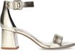 Sacha Dames Gouden Metallic Sandalen met Blokhak Maat 38