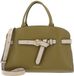 Coccinelle Leren handtas schoudertas New Tric Handbag Smooth Leather Seagrass / Pearl / Sandshell kaki