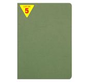 Clairefontaine 733003Cpack Collection Age Bag Notitieboek, A4, 21 x 29,7 cm, 96 pagina's, effen wit, papier 90 g, glanzend, ledernerf, 5 stuks