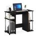 Furinno Computer Study Bureau, Engineered Wood, Americano/Roestvrij staal, 39,5 (D) x 97,51 (B) x 72,59 (H) cm