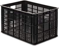 Benson Fietskrat - 4x stuks - Zwart - Kunststof - 50 x 35 x 26 cm