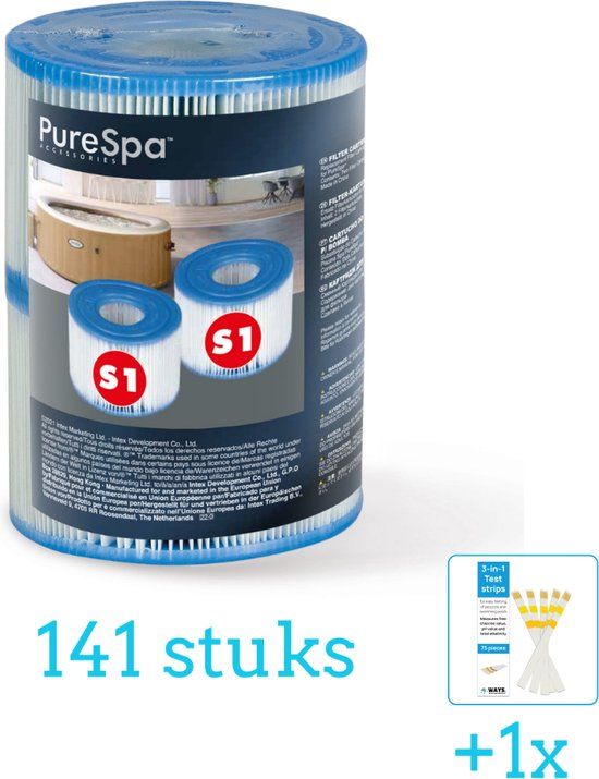 Intex Filter Cartridge S1 - 14 stuks - Voordeelverpakking - Inclusief WAYS Teststrips