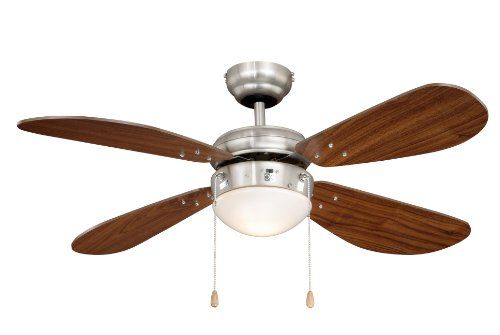 AireRyder Plafondventilator Classic - Nikkel - Walnoot - 105 cm