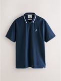 Next - Heren - Active Golf poloshirt met rand - Navy Blue