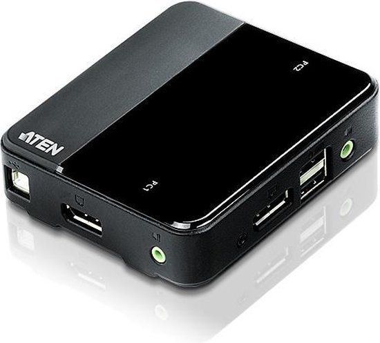 ATEN CS782DP 2-poorts USB DisplayPort/Audio KVM-switch (4K-ondersteuning en kabels inbegrepen)