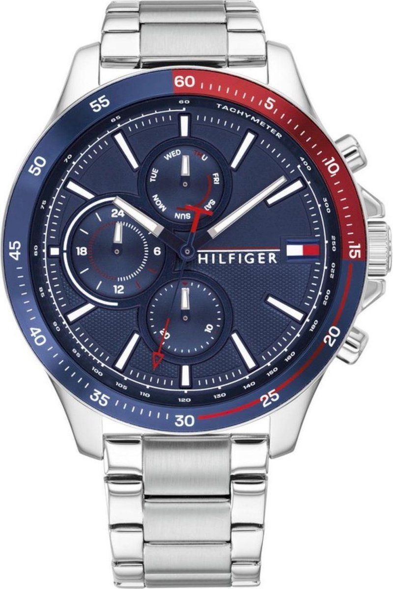 Tommy Hilfiger TH Bank heren horloge staal 7613272379274