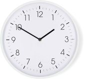 Nedis Wandklok - 30 cm - Wit - Kunststof - Stille beweging