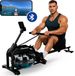 Flowsense Roeimachine Inklapbaar Waterweerstand Roeiapparaat - Roeitrainer Zwart - Max 140KG