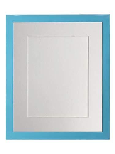 FRAMES BY POST FRAMES DOOR POST 0.75 Inch Blauw Foto Frame Met Witte Bevestiging 6 x 4 Beeldgrootte 4 x 3 Inch Kunststof Glas