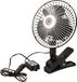 Alrides Ventilateur de voiture à pince avec prise 12 volts noir 18 cm - Avec cordon de 2 mètres
