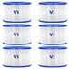 Merkloos Filter Cartridges VI voor Zwembaden (6 Stuks)