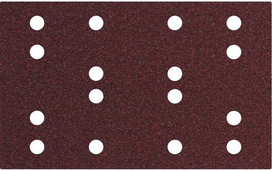 Metabo 635194000 Hechtschuurbladen 80 x 133 mm, P 120, 16 gaten, met klittenbandbevestiging (SRA)