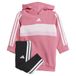 adidas Set met sweatshirt met capuchon en legging voor babymeisjes Essentials Tiberio 3-Stripes Fleece