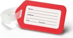 Merkloos / Sans marque Stricker Europe Kofferlabel/adres en info bagagelabel kunststof - rood - 5 x 8 cm
