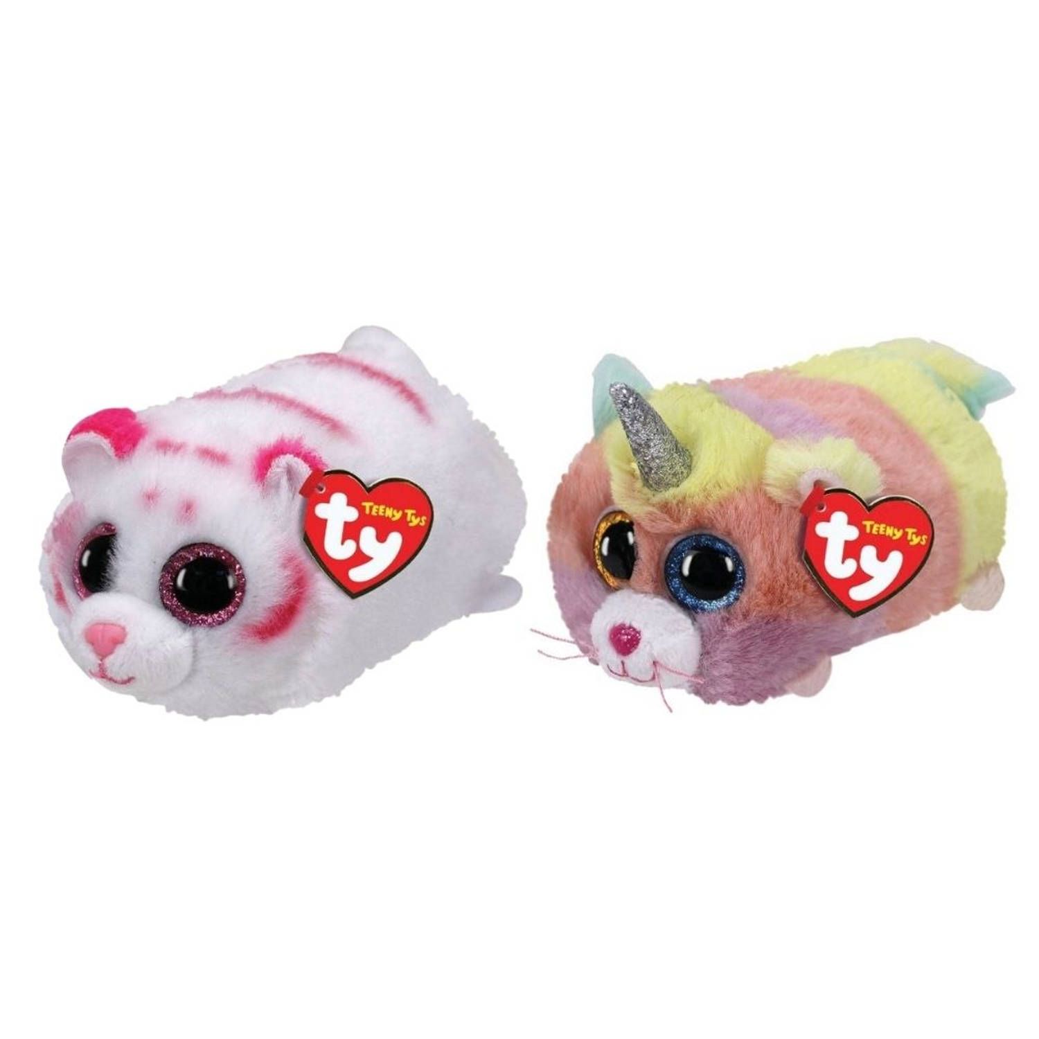 TY - Knuffel - Teeny s - Tabor Tiger & Heather Cat - Meerkleurig