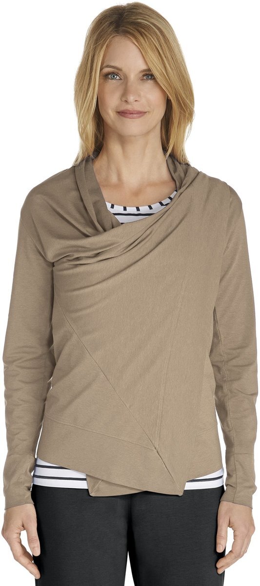 Coolibar UV vest Dames - Taupe - Maat 40