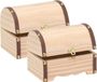 Glorex Hobby Houten kistje ronde deksel - 2x stuks - 15 x 10 cm - hobby/knutselmateriaal - sieradenkistje - cadeau doosje