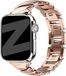 Bandz Premium Metaal Band ‘Twisted’ Rosegoud – elegant luxe RVS bandje – geschikt voor Apple Watch 1/2/3/4/5/6/7/8/9/10/11/SE (38/40/41/42mm)