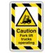 V Safety Caution Vorkheftrucks Werken - ExtraViz 250 x 350 mm - Glow In The Dark Zelfklevend Vinyl Veiligheidsbord