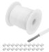 Solidchoice - Câble inox 60 m avec manchons aluminium pour suspension et jardinage