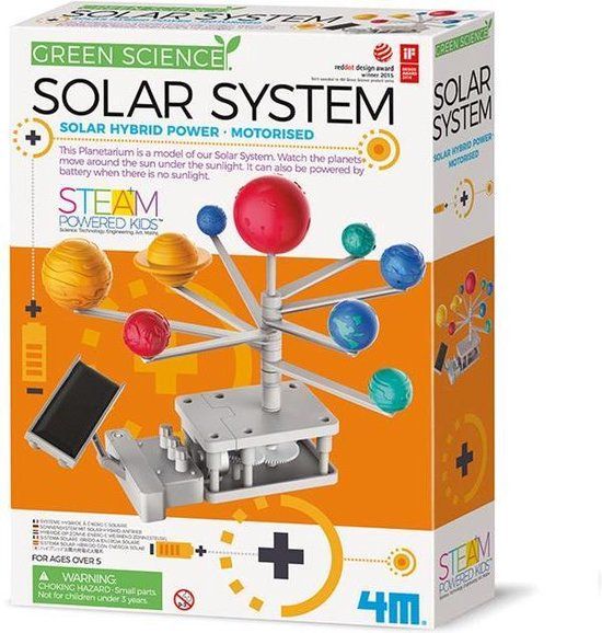 4M Kidzlabs Solar System - Planeten Bouwset Voor Kinderen - Zonnestelsel Kit - Vanaf 5 Jaar