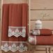 PETTI Artigiani Italiani - Serviettes de bain en tissu éponge 100% coton, set de serviettes 1+1, 2 pièces, 1 serviette de visage et 1 serviette, terre cuite