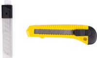 Benson Afbreekmes - 18 mm - Geel - Inclusief 10 reservemesjes