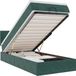 vidaXL Ottoman Bed with Mattress Velvet Dark Green 90x190cm