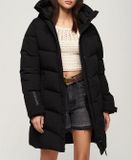 Superdry City Chevron Gewatteerde Parka Dames Zwart